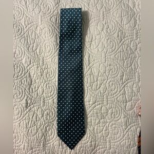 Aqua Blue Perry Ellis Portfolio Tie with Polka Dots